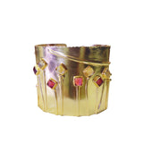 FLOWERS IN BLOOM cuff: Tourmaline/Citrine