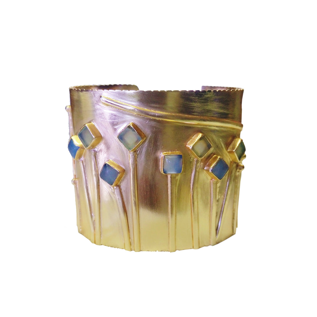 FLOWERS IN BLOOM cuff: Chalcedony
