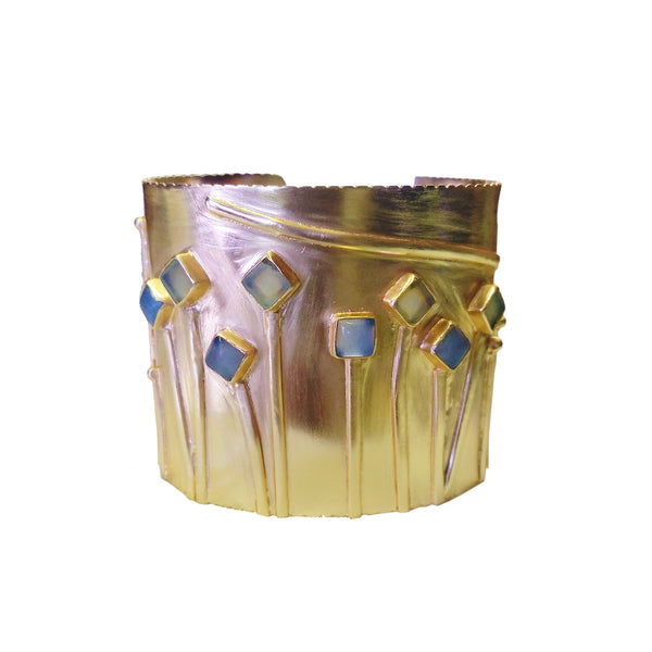 FLOWERS IN BLOOM cuff: Chalcedony